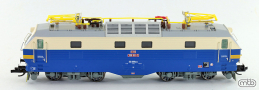 [Lokomotivy] → [Elektrick] → [150/151] → CSD-350-011: elektrick lokomotiva modr-slonov kost se lutm vstranm psem na elech