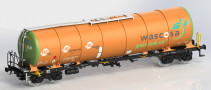 [N�kladn� vozy] &rarr;&nbsp;[Cisternov�]&nbsp;&rarr;&nbsp;[4-os� s l�vkou Zacns, Zacens]&nbsp;&rarr;&nbsp;96200094: kotlov� v�z oran�ov�-zelen� s logem „Wascosa“