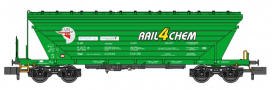 [Nkladn vozy] → [Samovsypn] → [4-os Uagpps] → NW52220: nkladn samovsypn vz na obil svtle zelen „Rail4Chem“