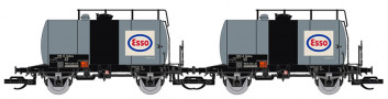 [Soupravy] &rarr;&nbsp;[N�kladn�]&nbsp;&rarr;&nbsp;120292: set dvou �ed�ch kotlov�ch voz� s �ern�m p�sem a s logem „Esso“